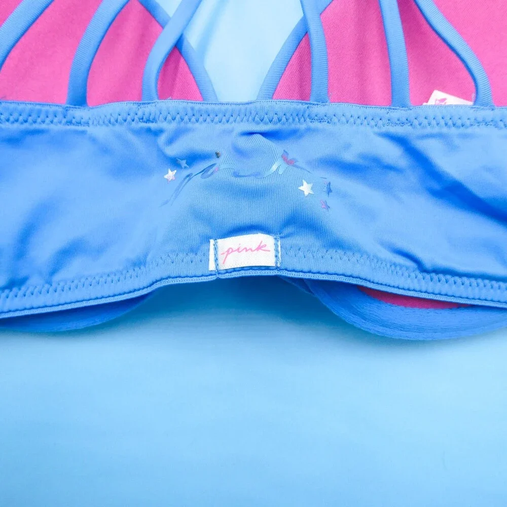 Victorias Secret 32B Wear Everywhere Push‎ Up Bra Blue Underwired Lingerie New
